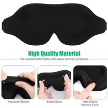 3D Blackout Sleep Eye Mask — Comfortable & Breathable with Adjustable Strap