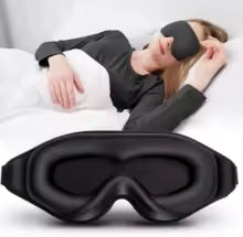 3D Blackout Sleep Eye Mask — Comfortable & Breathable with Adjustable Strap