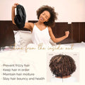 Satin Wide-Brimmed Shower Hair Cap — Protect Your Hair While Bathing